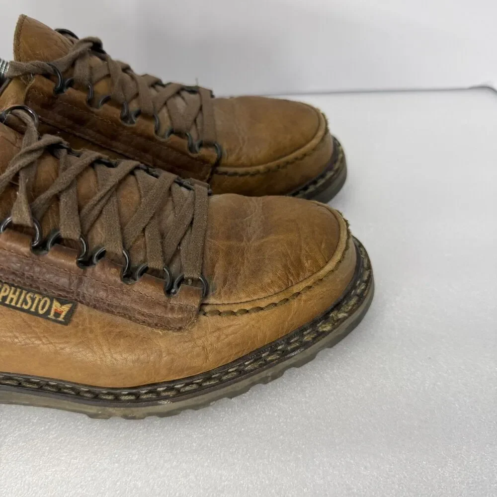 Mephisto Sherpa Shoes Mens 9 US Leather Oxford Sneakers Air Relax Norwegian Welt